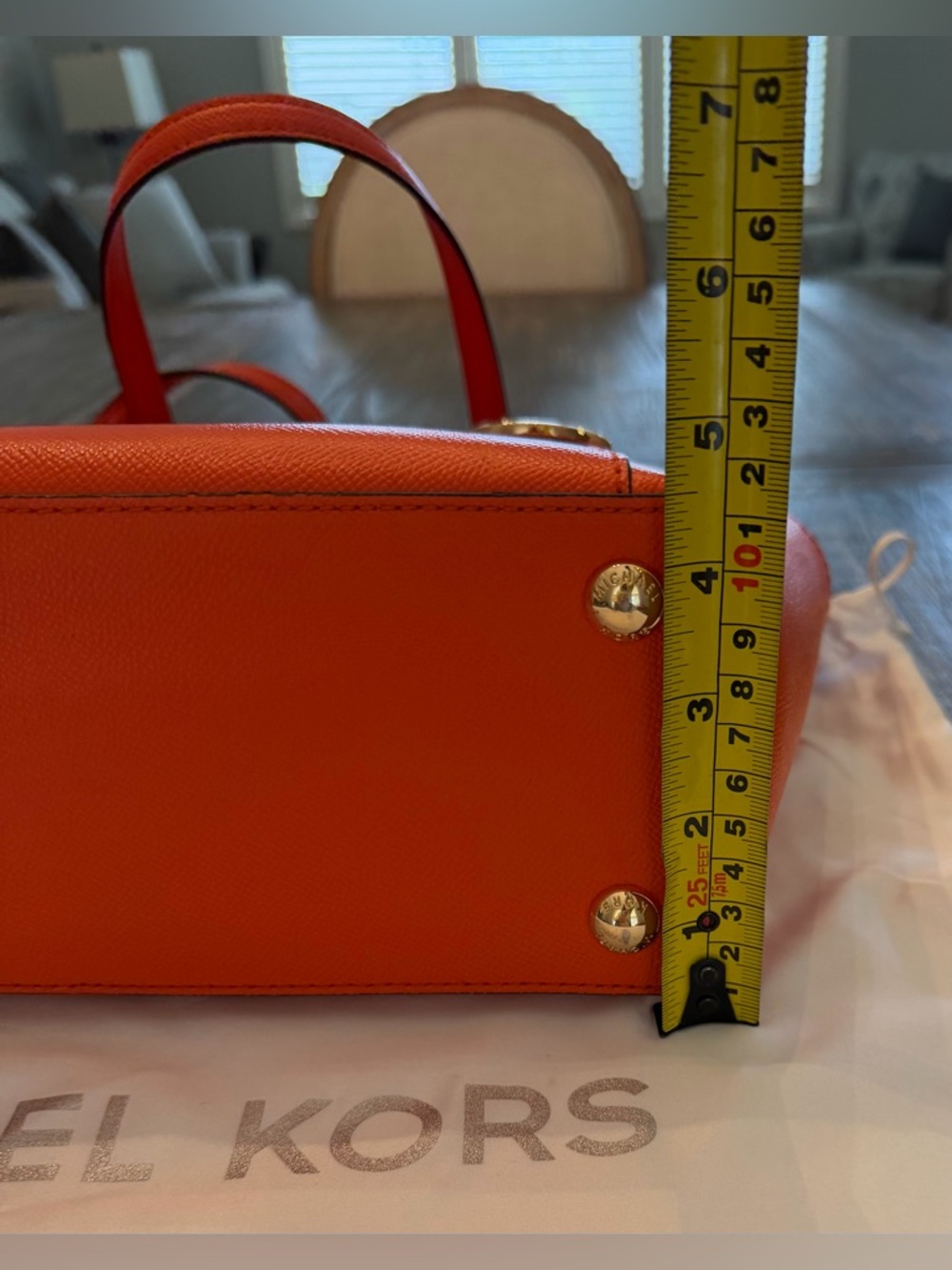 MICHAEL KORS Clementine Orange Saffiano Leather Tote - Picture 12 of 16